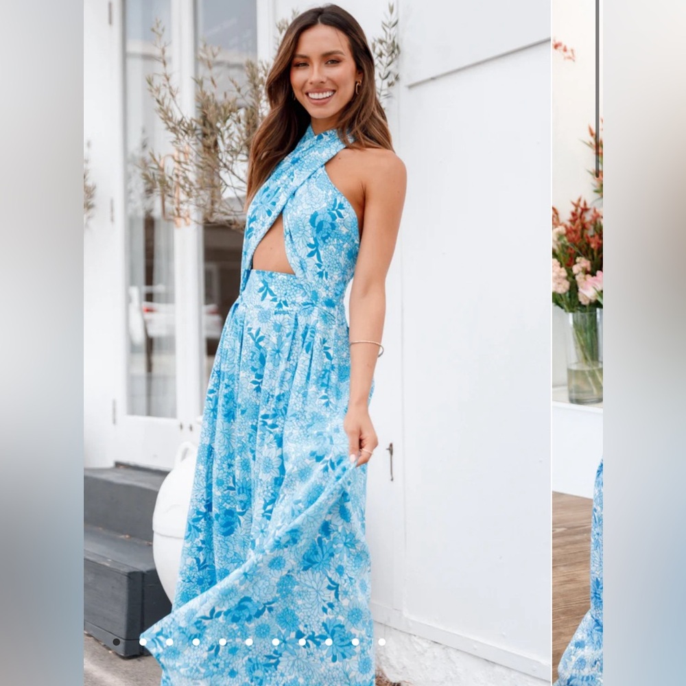 Petal and pup halter neck maxi dress brand new never worn